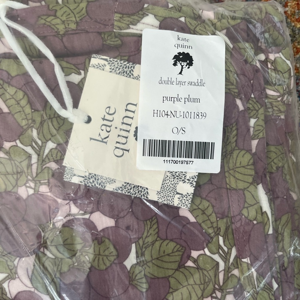 Kate Quinn Double Layer Swaddle in Purple Plum